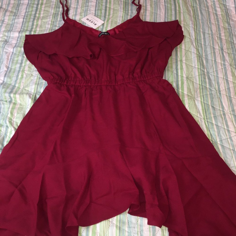 Plus Size Irregular Hem Ruffle dress 2x